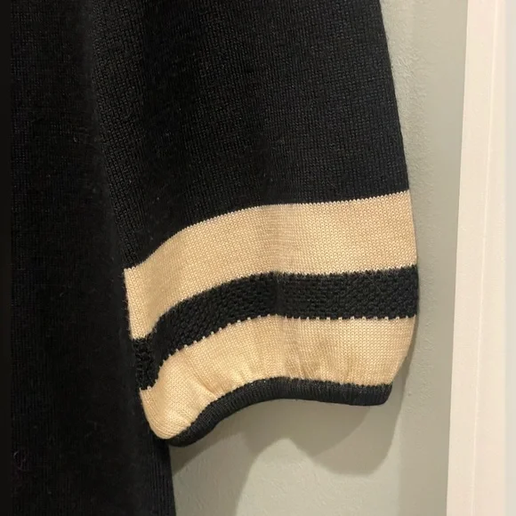 Lilly Pulitzer Black Connie Stripe Merino Wool Sweater Dress-Size XS - Picture 4 of 6
